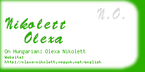 nikolett olexa business card